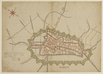 216138 Plattegrond van de stad Utrecht met directe omgeving; met weergave van het stratenplan, wegen en watergangen; ...